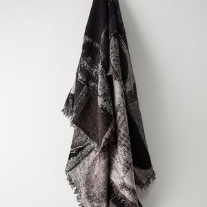 Aritzia Black Multi Blanket Scarf